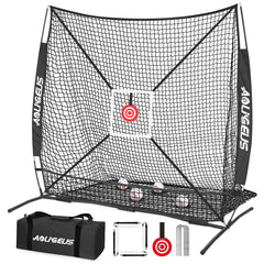 AOLIGEIJS front view of fully assembled net showing durable frame and coverage