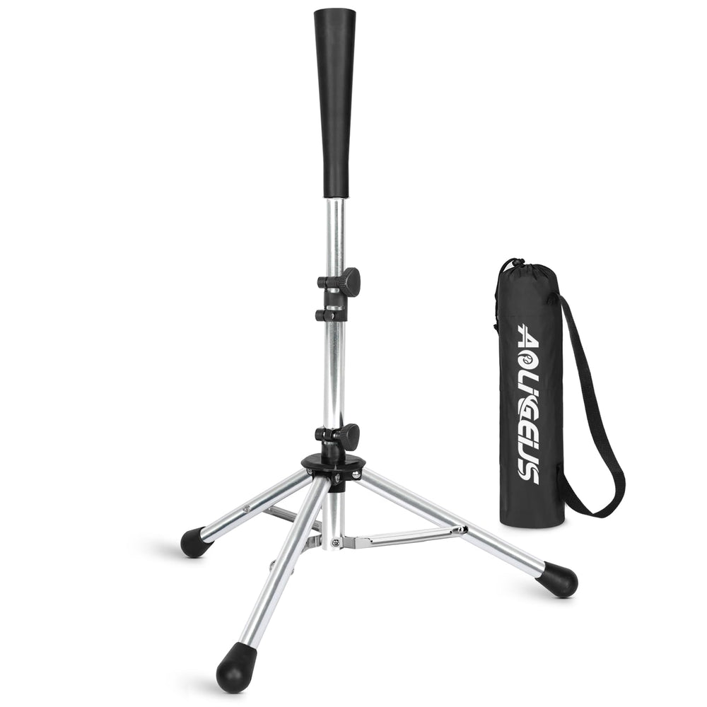 AOLIGEIJS front view with ball showing batting tee stability and setup