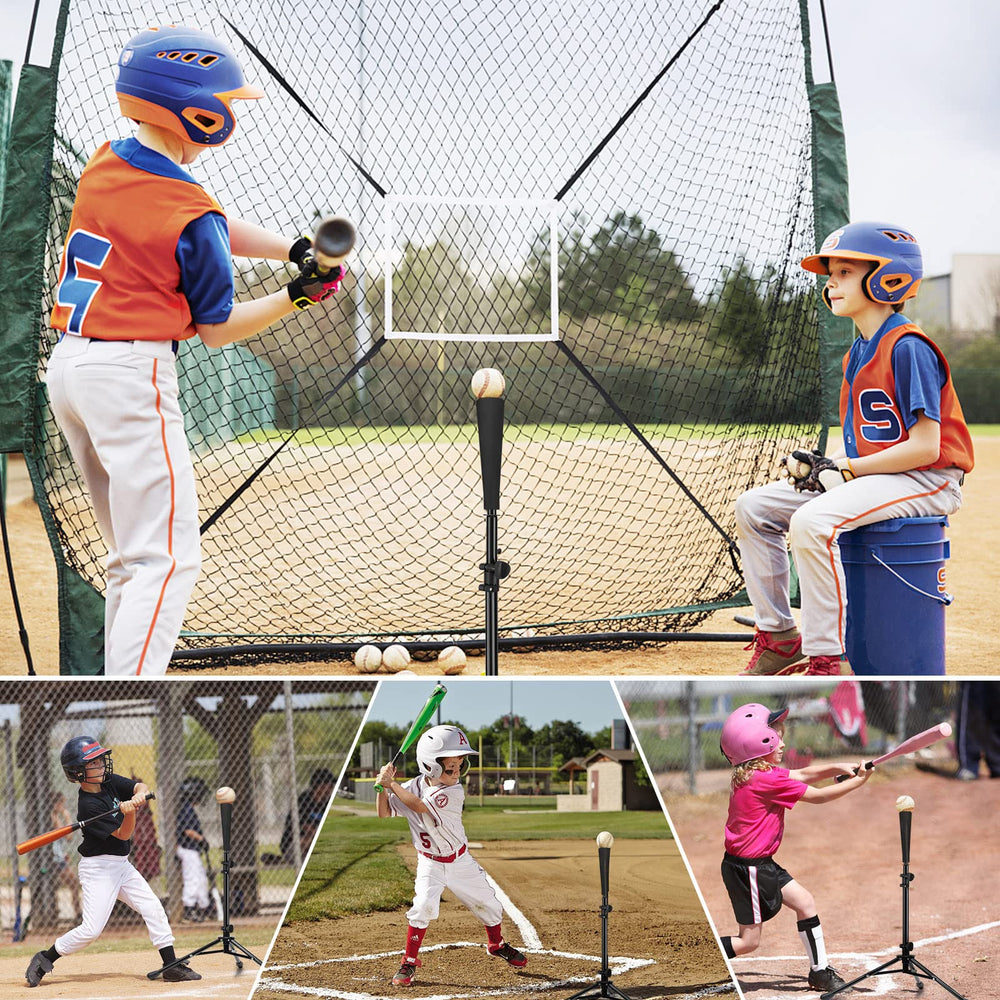 AOLIGEIJS batting tee in backyard practice showing real-use training convenience