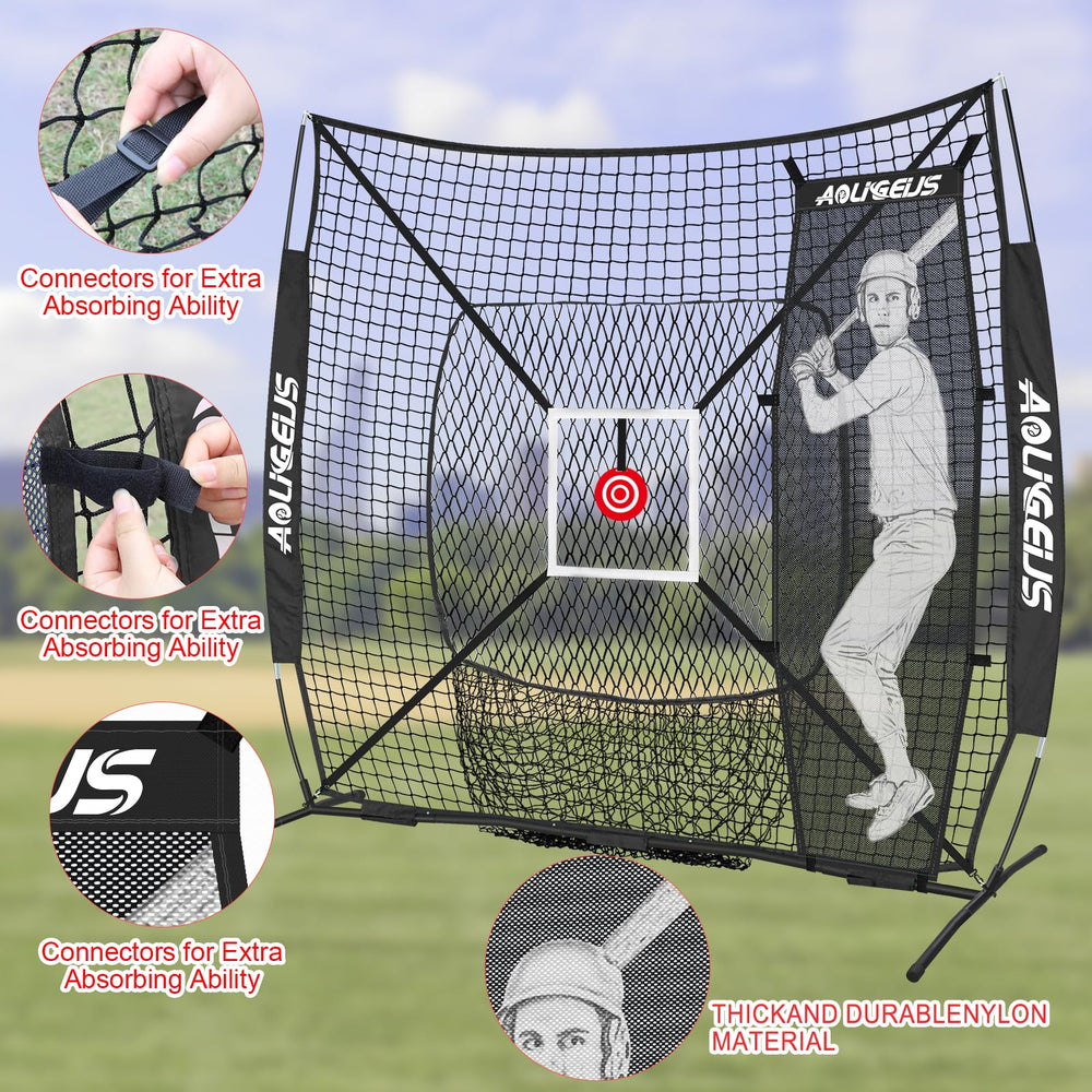 AOLIGEIJS net set up in backyard showcasing outdoor practice convenience