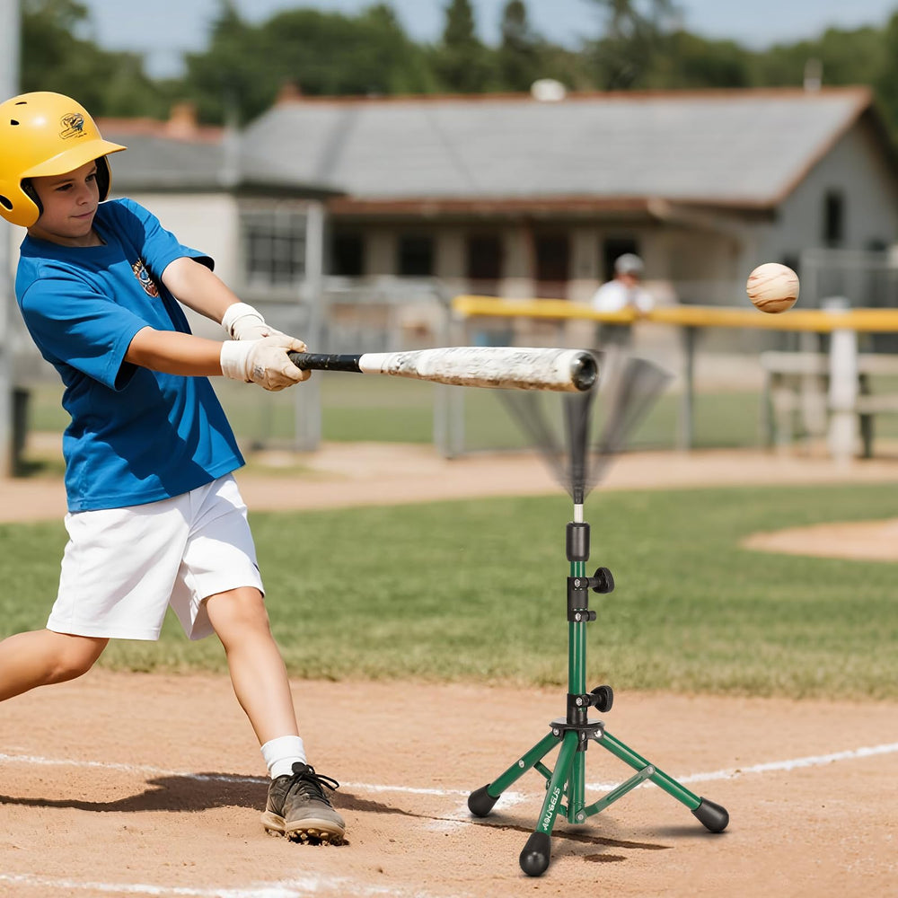 AOLIGEIJS player hitting from tee outdoors practicing swing mechanics and consistency