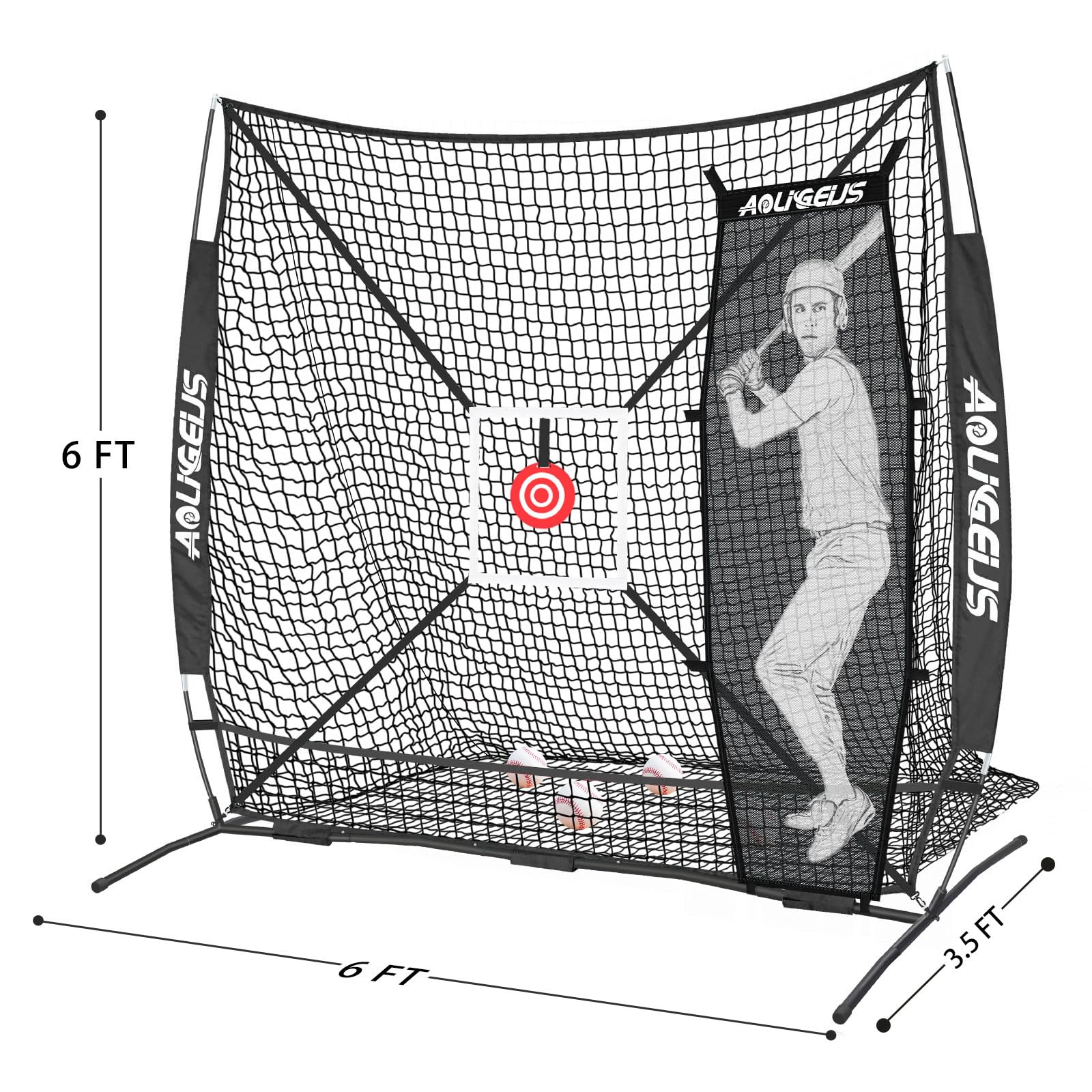 AOLIGEIJS net next to player showing compact 6x6 size