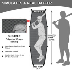 AOLIGEIJS strike zone attached to net illustrating targeted pitching and hitting practice