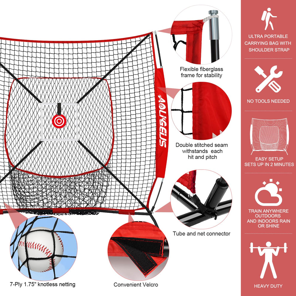 AOLIGEIJS detachable strike zone installed for improved pitching accuracy