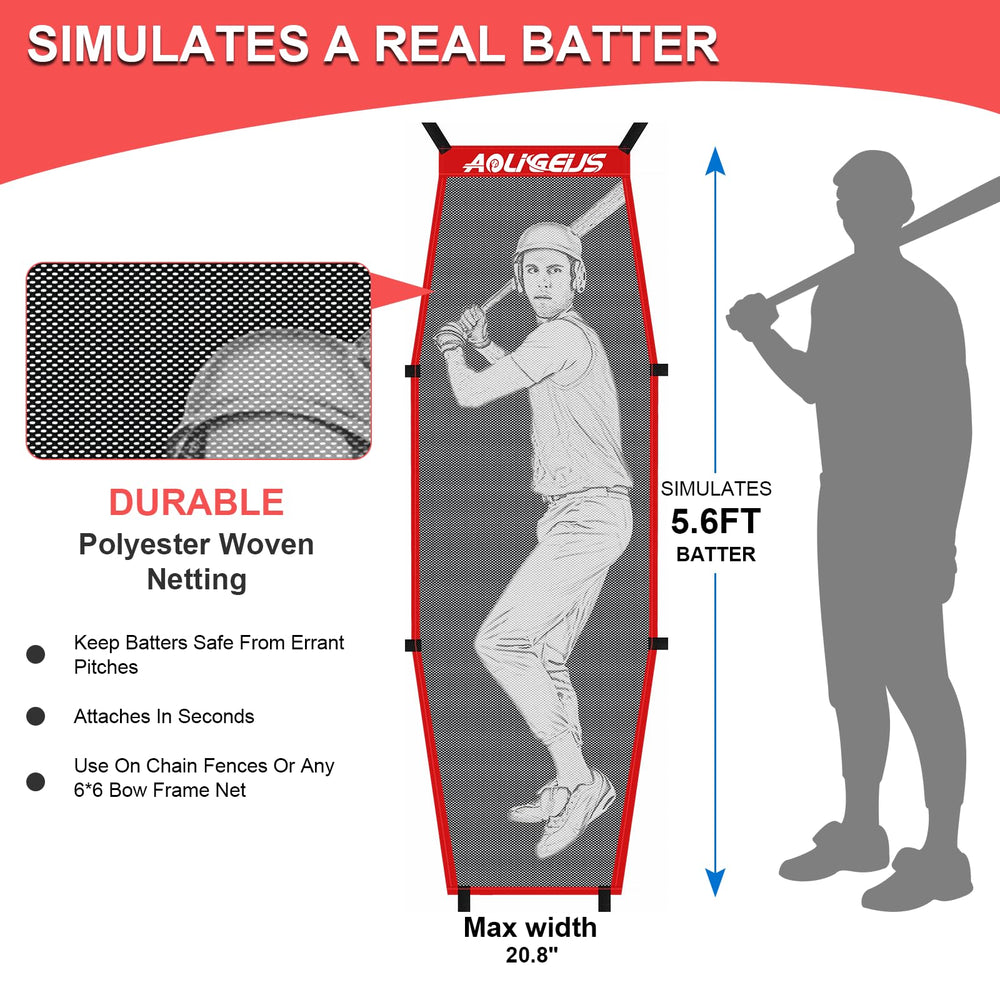 AOLIGEIJS tee and dummy batter set up for solo batting practice convenience