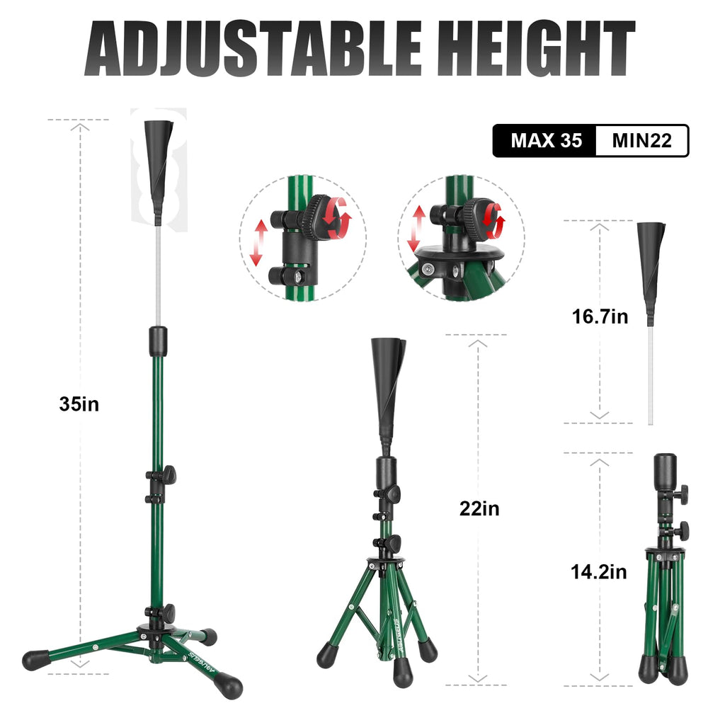 AOLIGEIJS tripod base detail showing weighted steel and rubber legs for stability