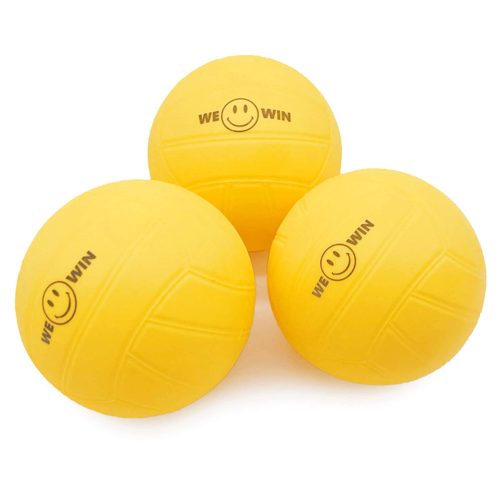 Aolowewin ball held in hand to show 3.5-inch scale for roundnet fit