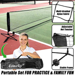 Aoneky net in use on a driveway illustrating effective solo practice