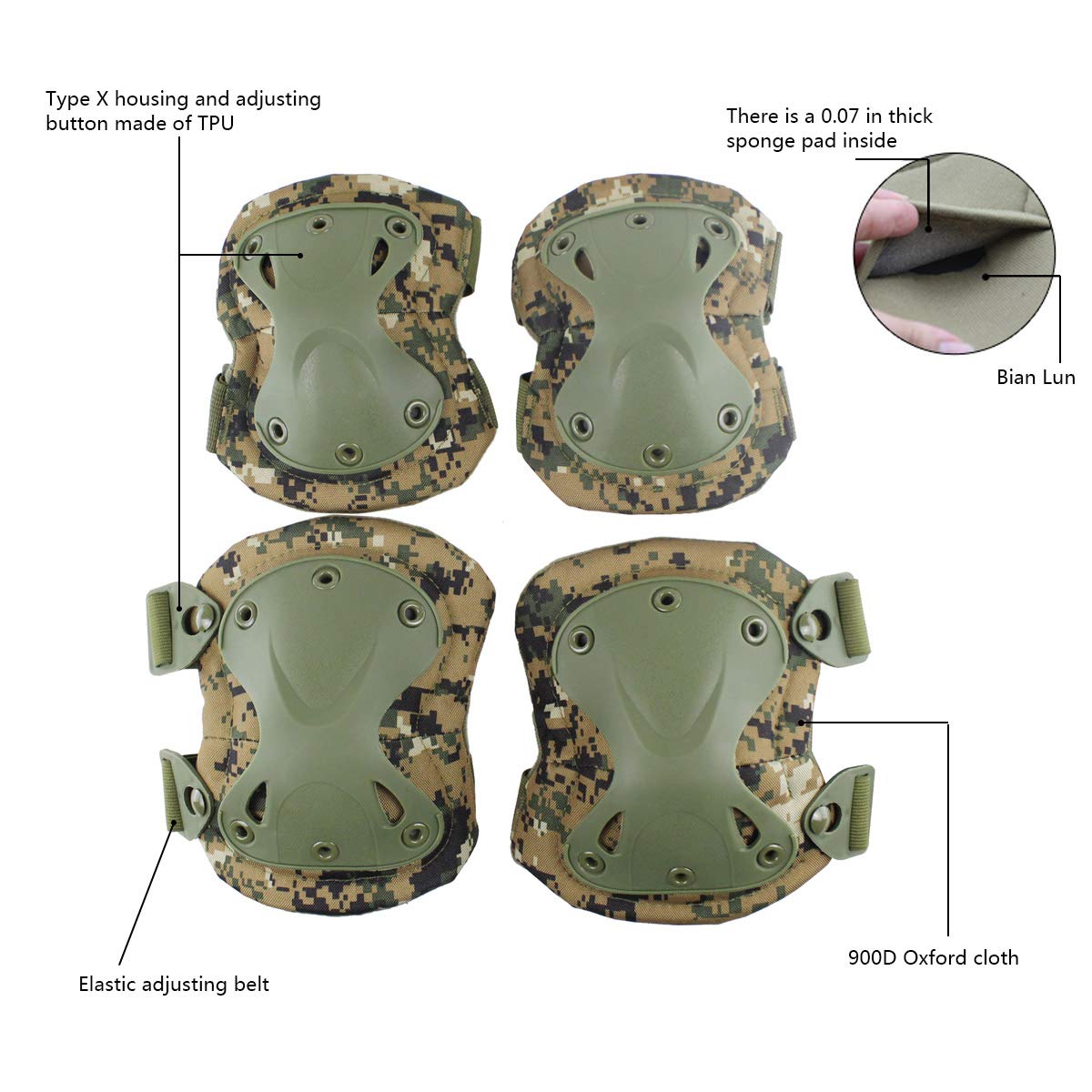 AOUTACC rear view of elastic hook-and-loop straps for secure adjustable fit