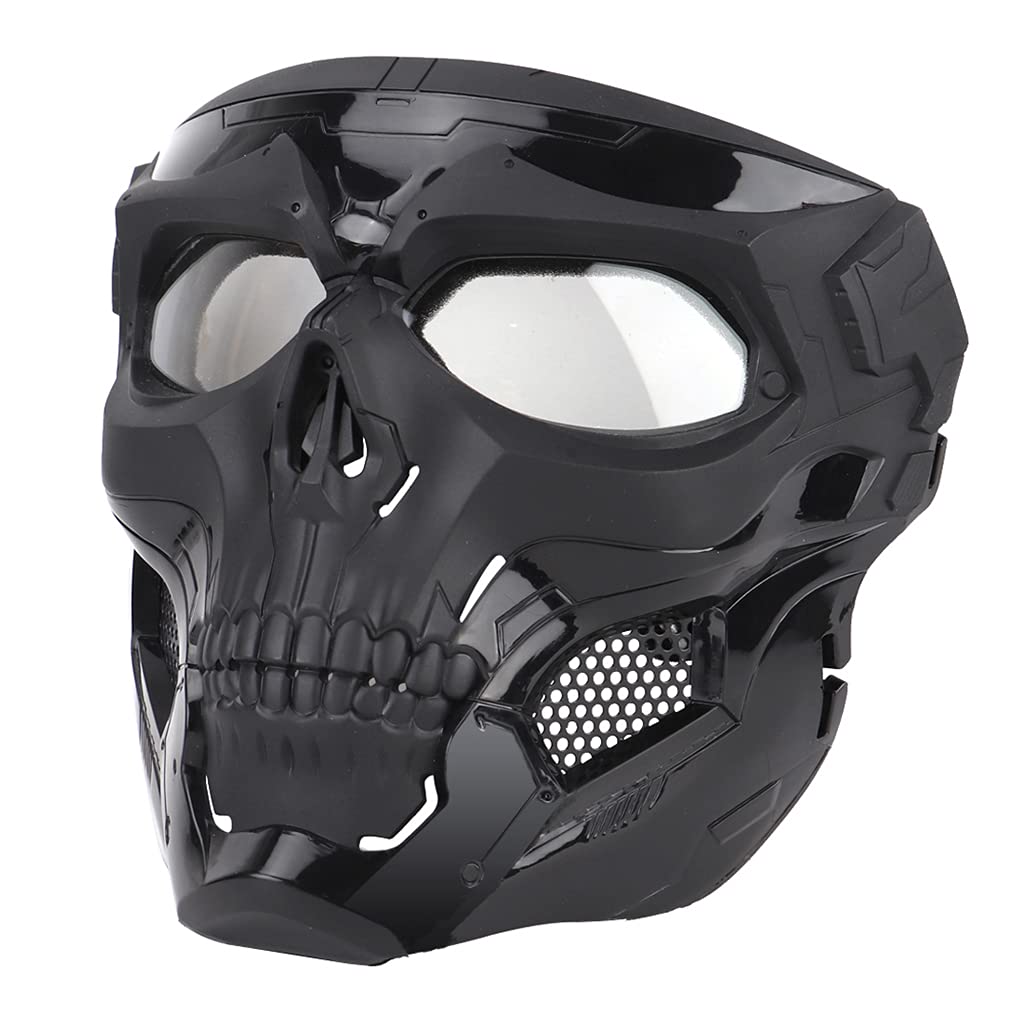 AOUTACC front view full-face mask showing durable protection and tactical style