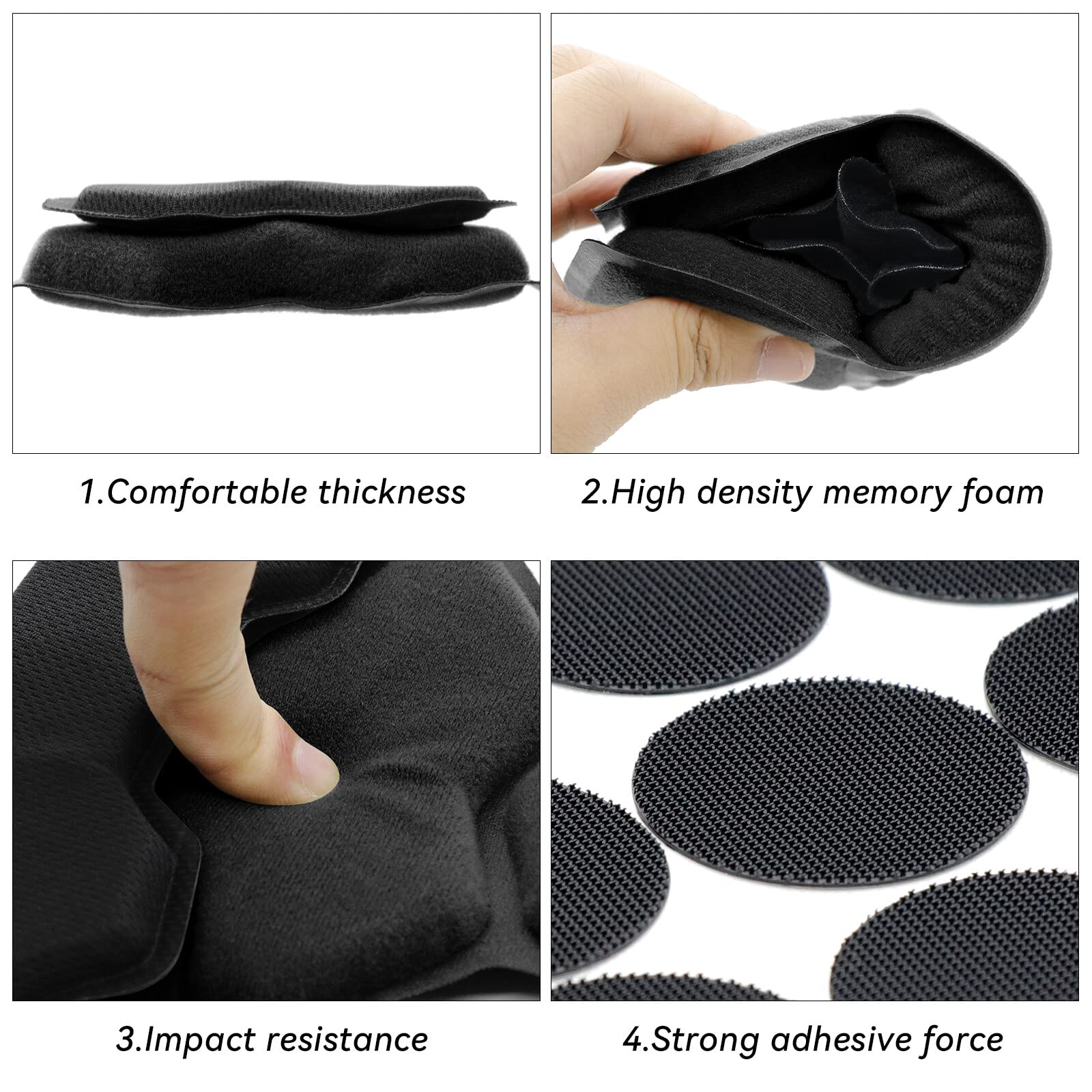 AOUTACC pads next to ruler showing compact sizes for customization