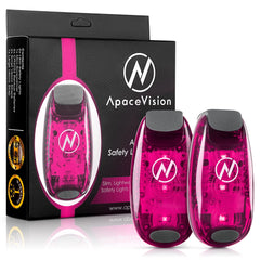 Apace Vision front view of both LED safety lights showing ready-to-use visibility