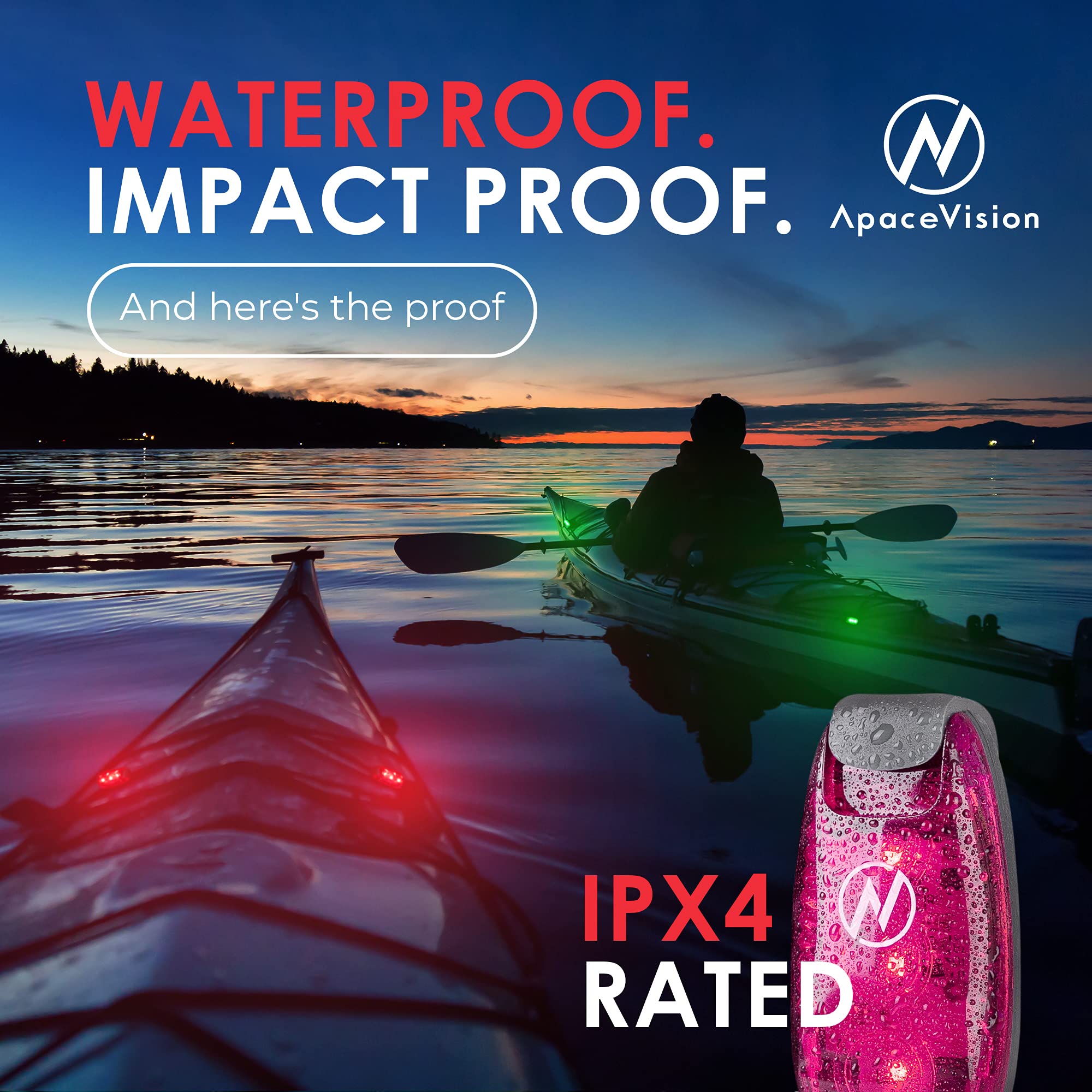 Apace Vision beside a ruler showing compact size and lightweight benefit