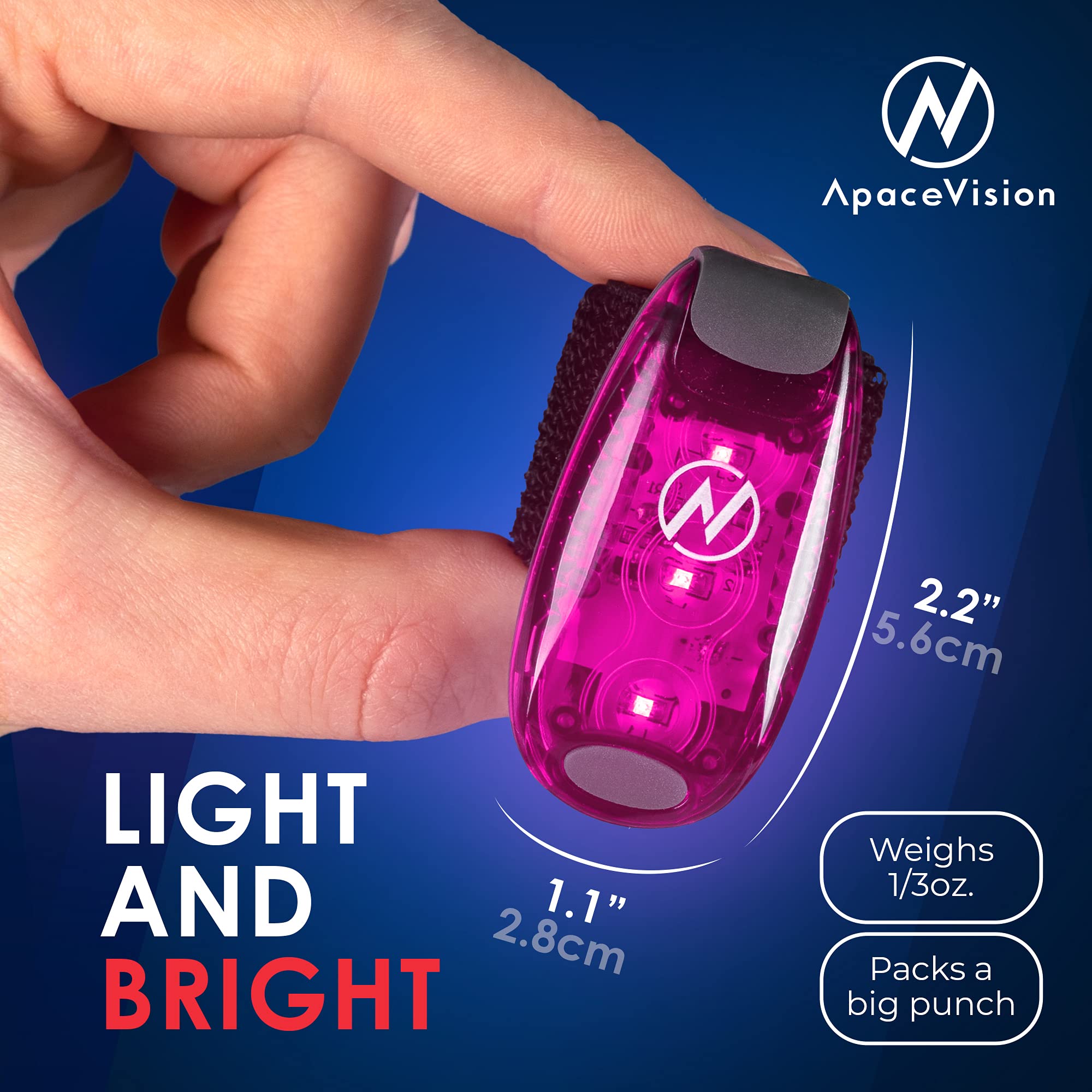 Apace Vision strapped on a dog collar improving pet visibility on walks