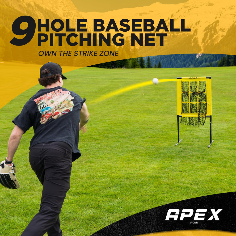 Apex Sports close-up of reinforced mesh strike zone highlighting durable target clarity