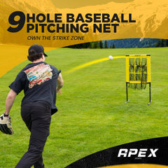 Apex Sports close-up of reinforced mesh strike zone highlighting durable target clarity