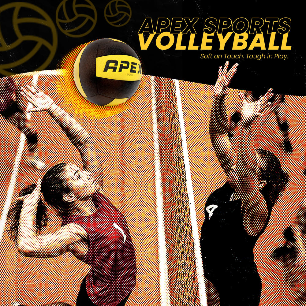 Apex Sports ball on indoor court highlighting match-ready look and professional use