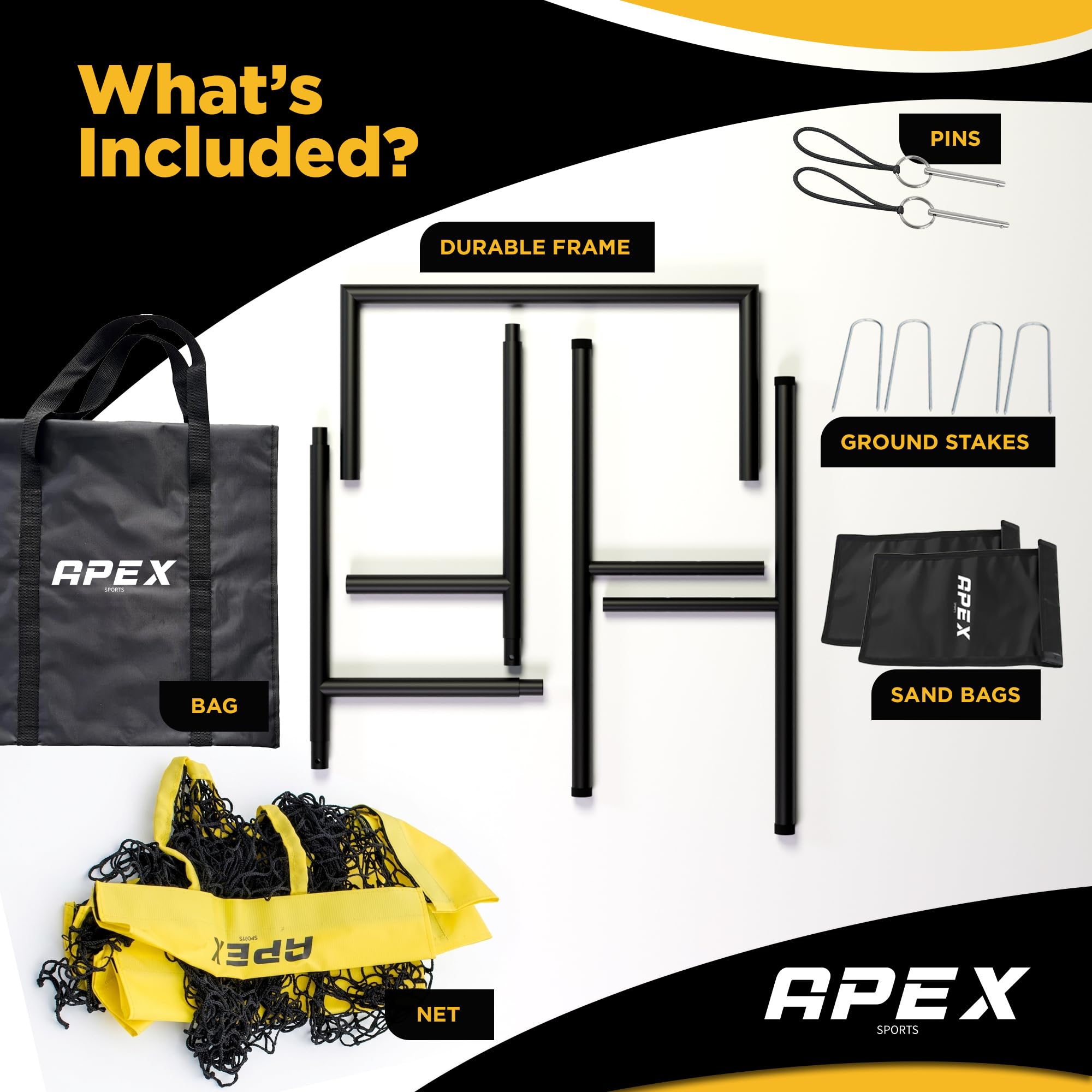 Apex Sports pitching net folded and packed for transport, convenient portability benefit