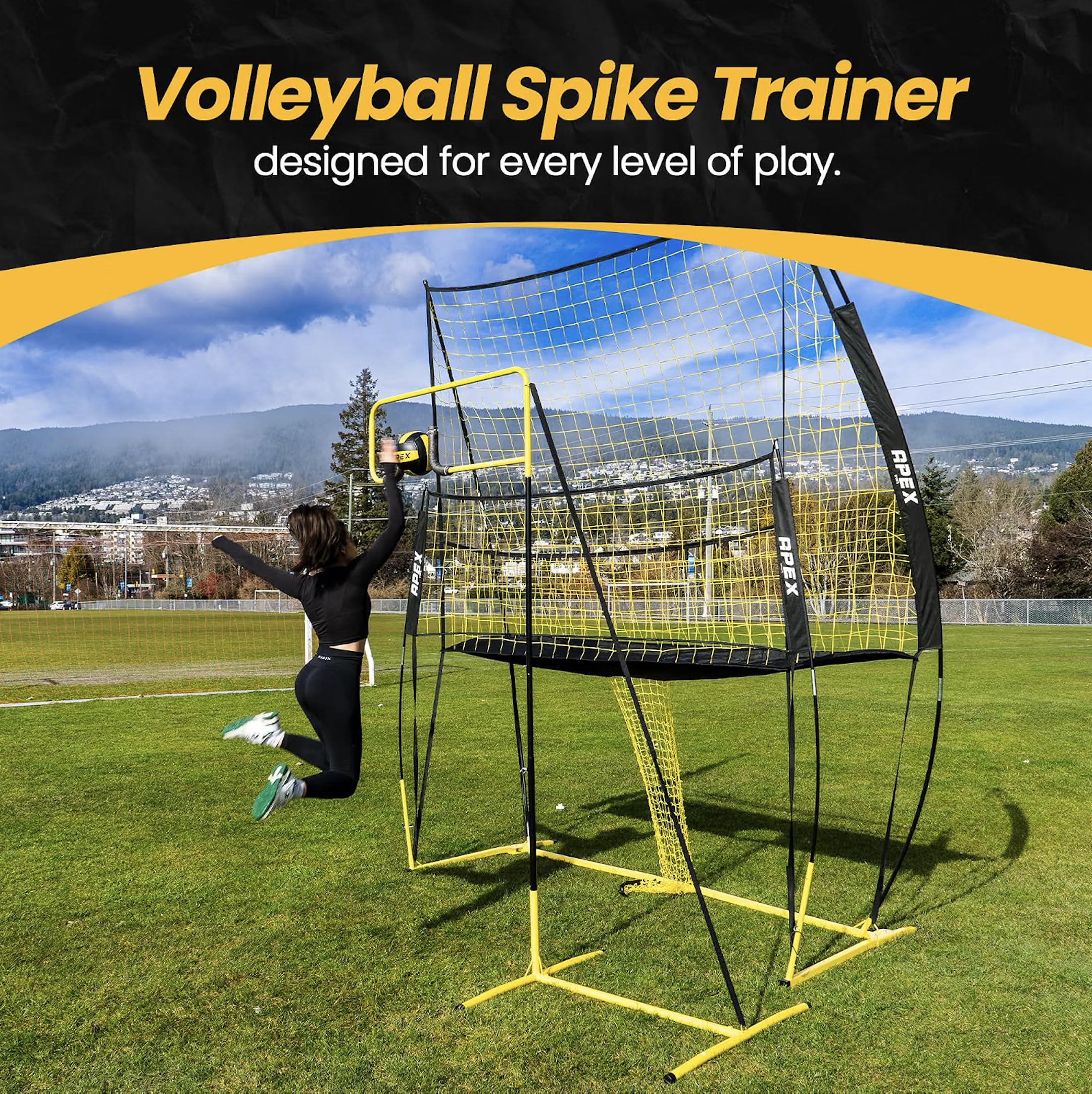 Apex Sports two volleyballs stacked to show team set and reliable practice supply