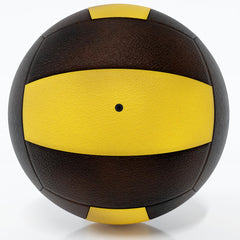 Apex Sports volleyball next to ruler showing official size and correct weight