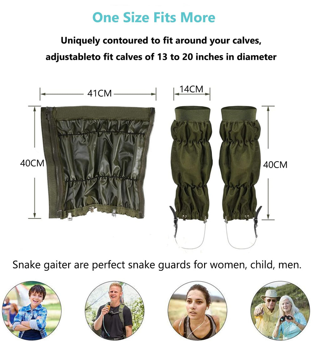 Apkaf gaiters worn by hiker on brushy trail showing protection in use