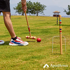 ApudArmis ball next to ruler showing 3-inch size for correct fit benefit