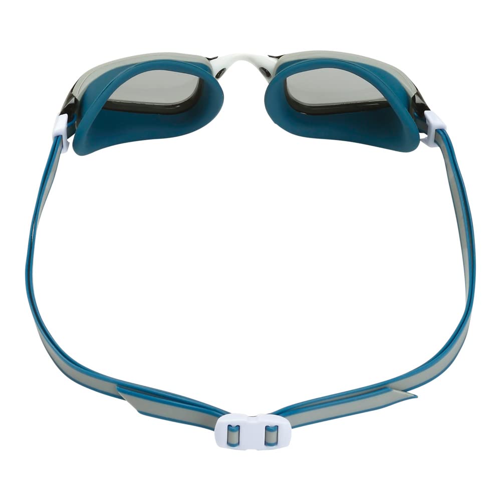 Aqua Sphere close-up of patented strap system for fast adjustments and secure fit