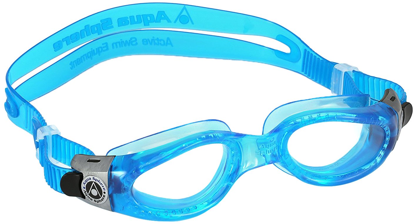 Aqua Sphere Kaiman front view showing wide clear lens benefit