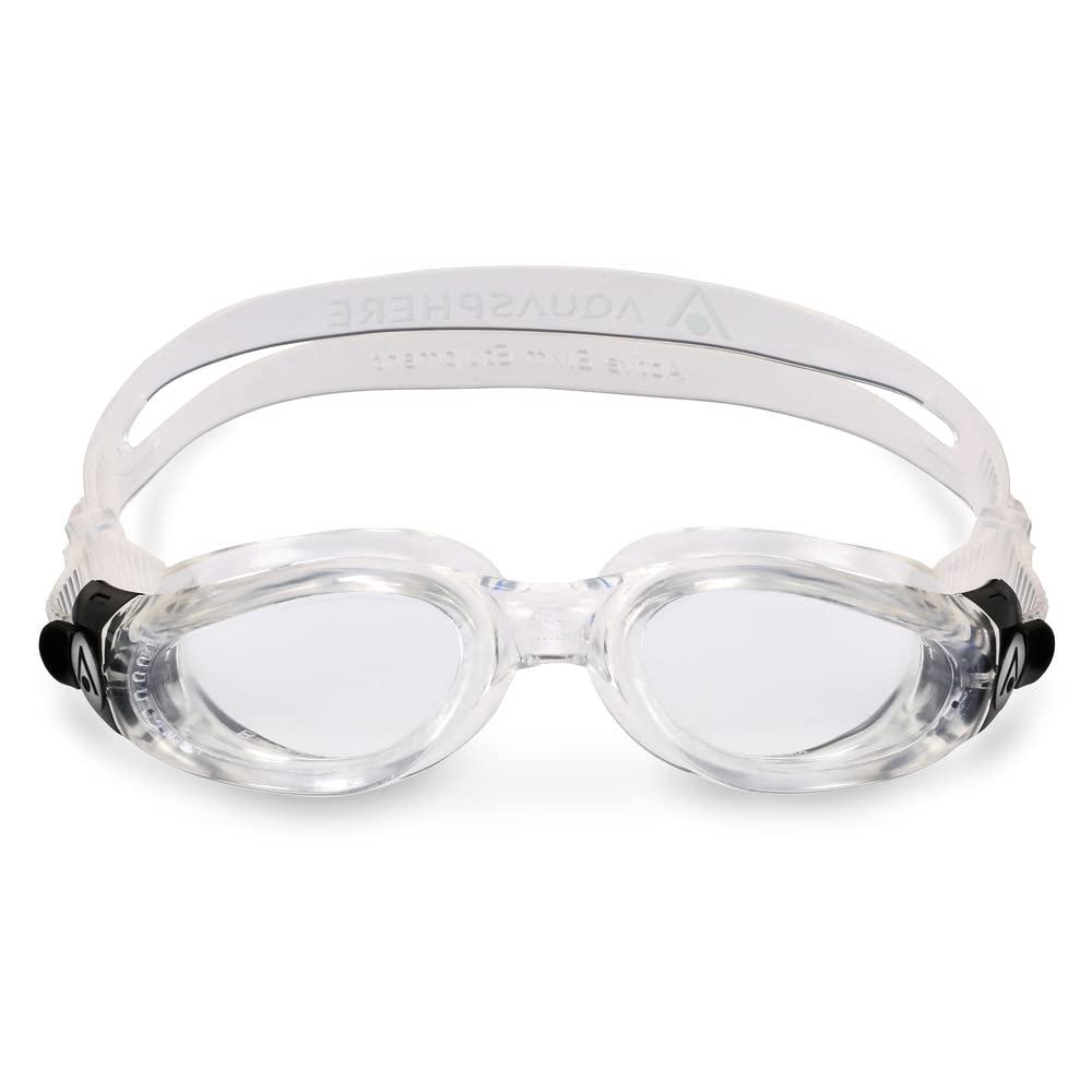 Aqua Sphere Kaiman front view showing transparent frame and clear lens for wide vision