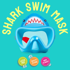 Child wearing Aqua2ude mask in pool demonstrating clear vision benefit
