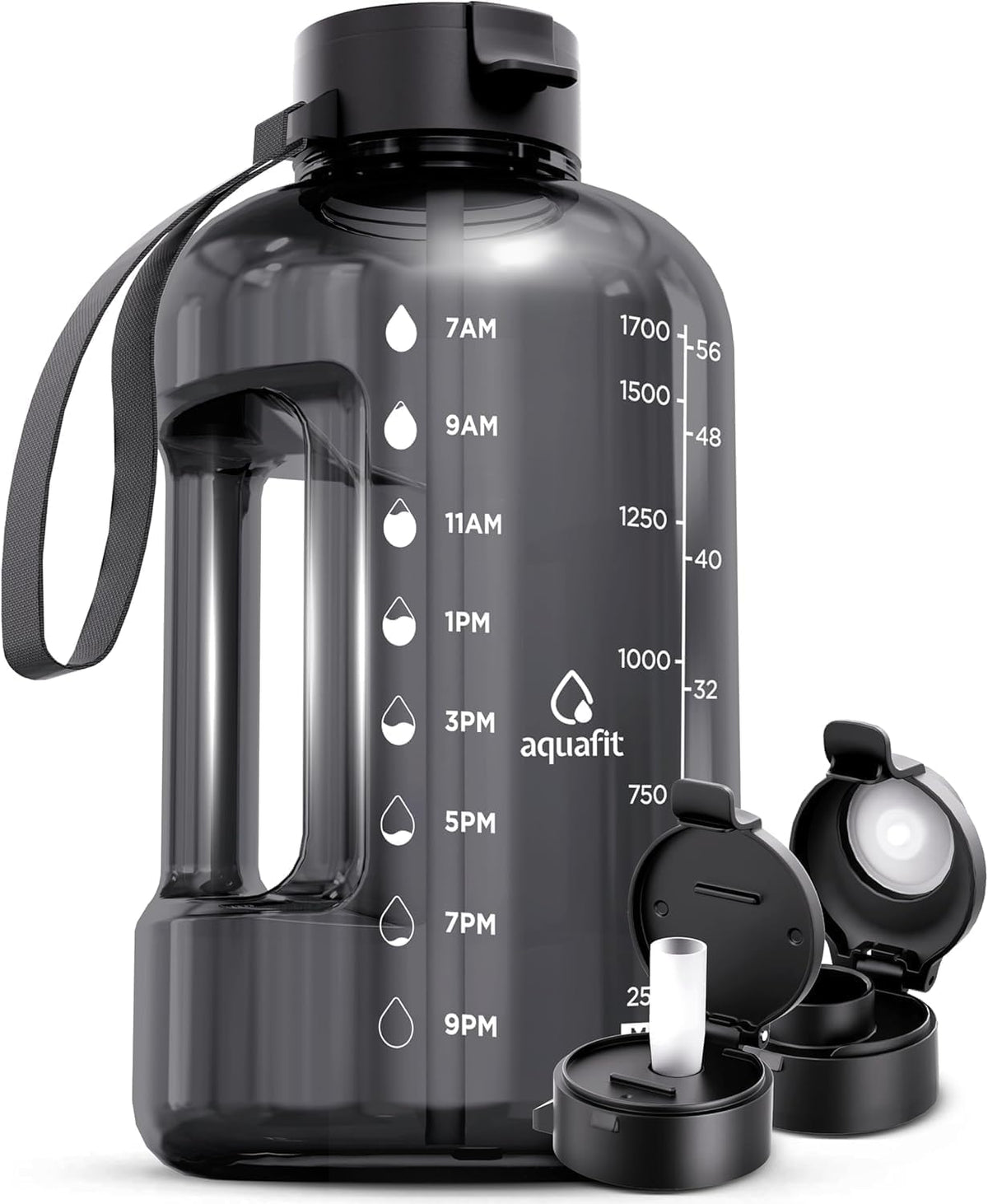 AQUAFIT front view showing time markers for easy hydration tracking