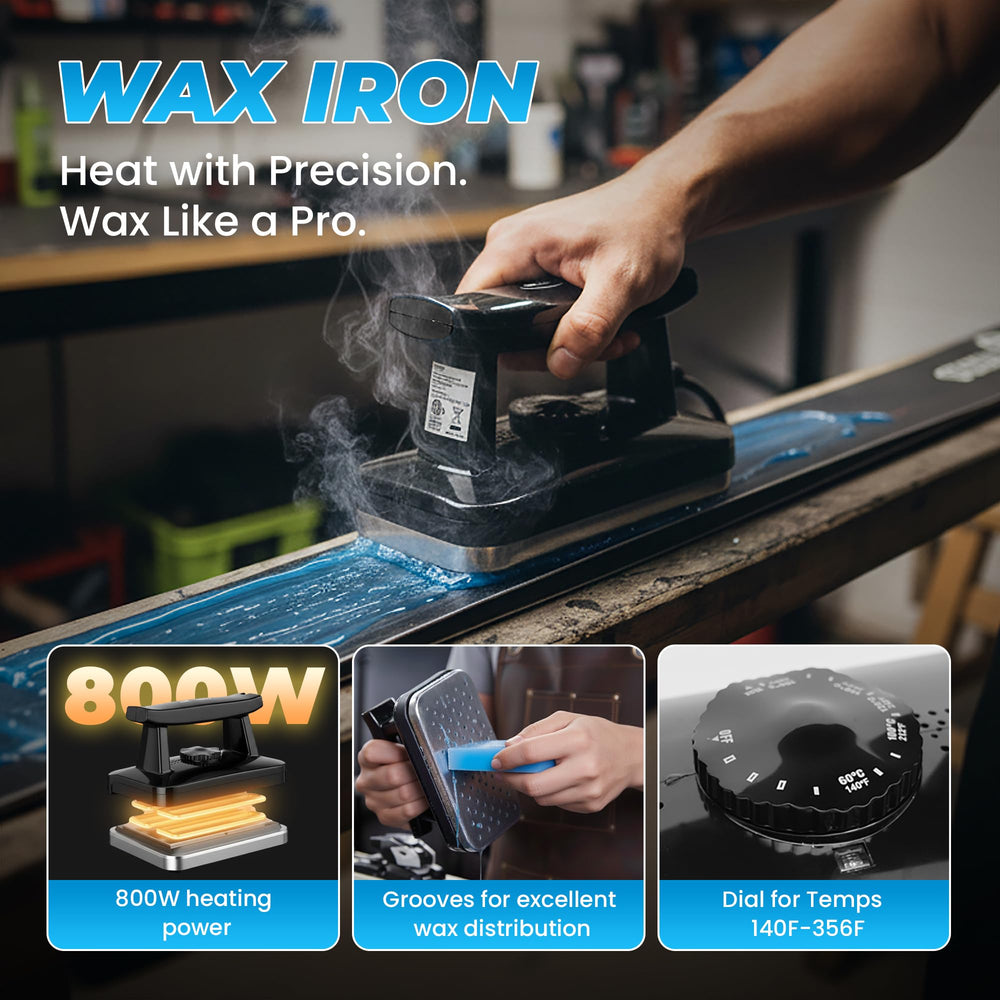 AquaJoyer wax iron soleplate close-up offering even heat for consistent waxing