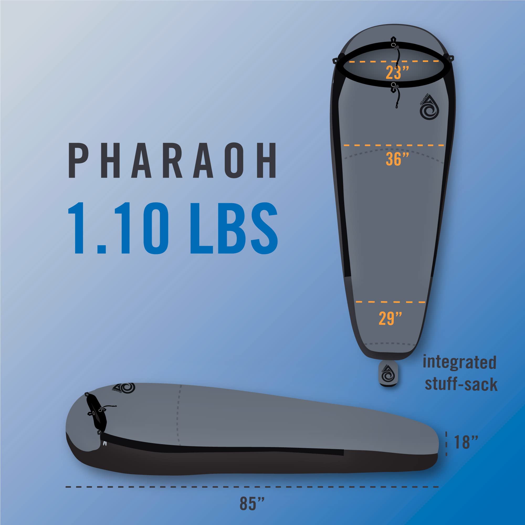 AquaQuest Pharaoh side zipper open displaying easy dual-side access and ventilation