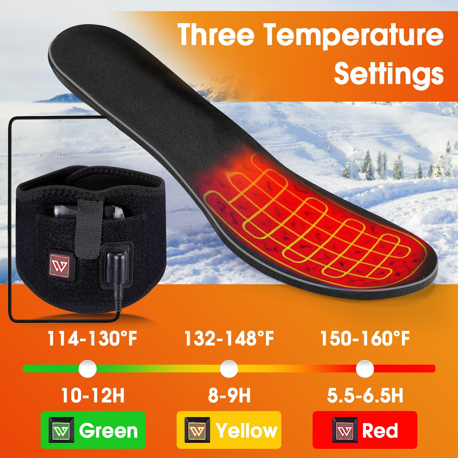 AQveriG removable 7.4V battery pack outside insole for quick swaps