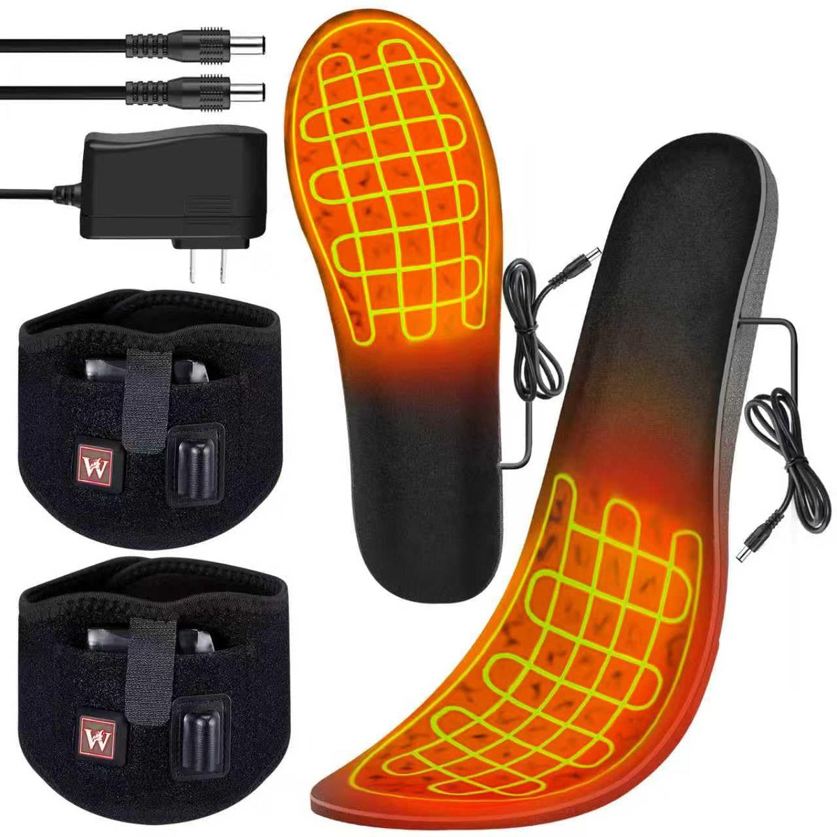 AQveriG front packaging with heated insoles visible and clear benefits