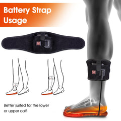 AQveriG soft adjustable leg strap securing battery for stable comfort