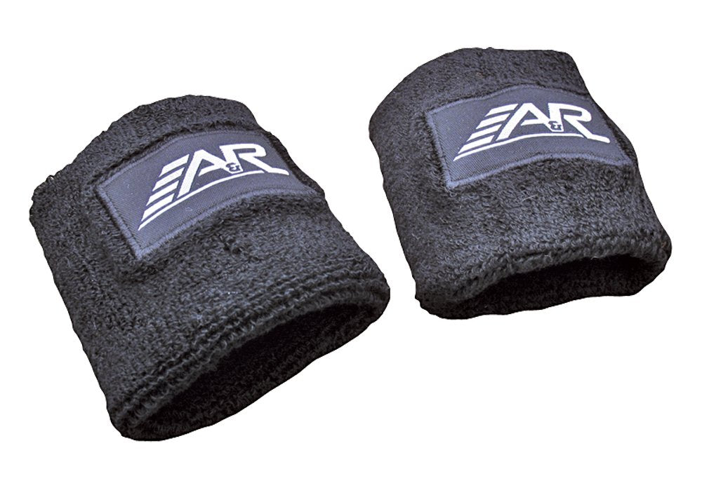 A&R Sports wrist guard front view showing padded contour and slim fit benefit
