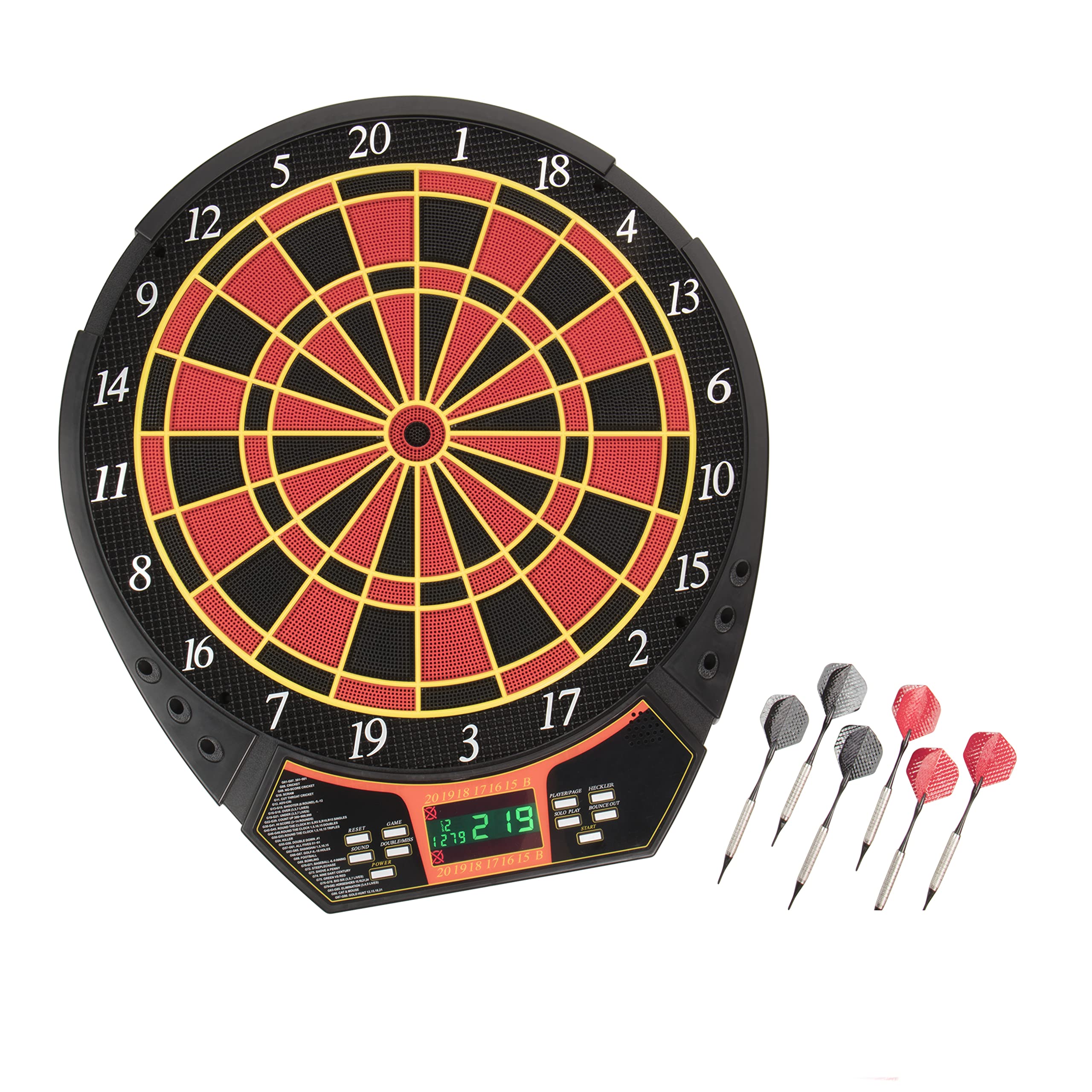 Arachnid Voyager built-in dart holders with included soft-tip darts for convenience