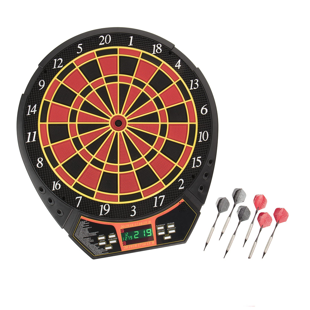 Arachnid Voyager built-in dart holders with included soft-tip darts for convenience