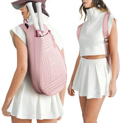 ARCFOX front view of racket backpack showing slim profile and capacity
