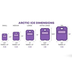 Arctic Ice Tundra Series inside a cooler keeping frozen food dry and colder longer