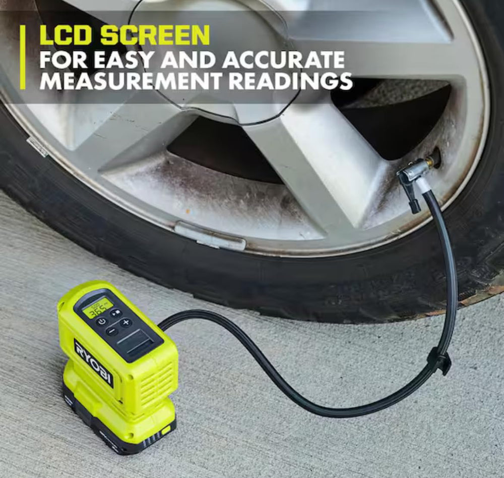 Arikit Simendong inflating a car tire quickly to recommended pressure for roadside use
