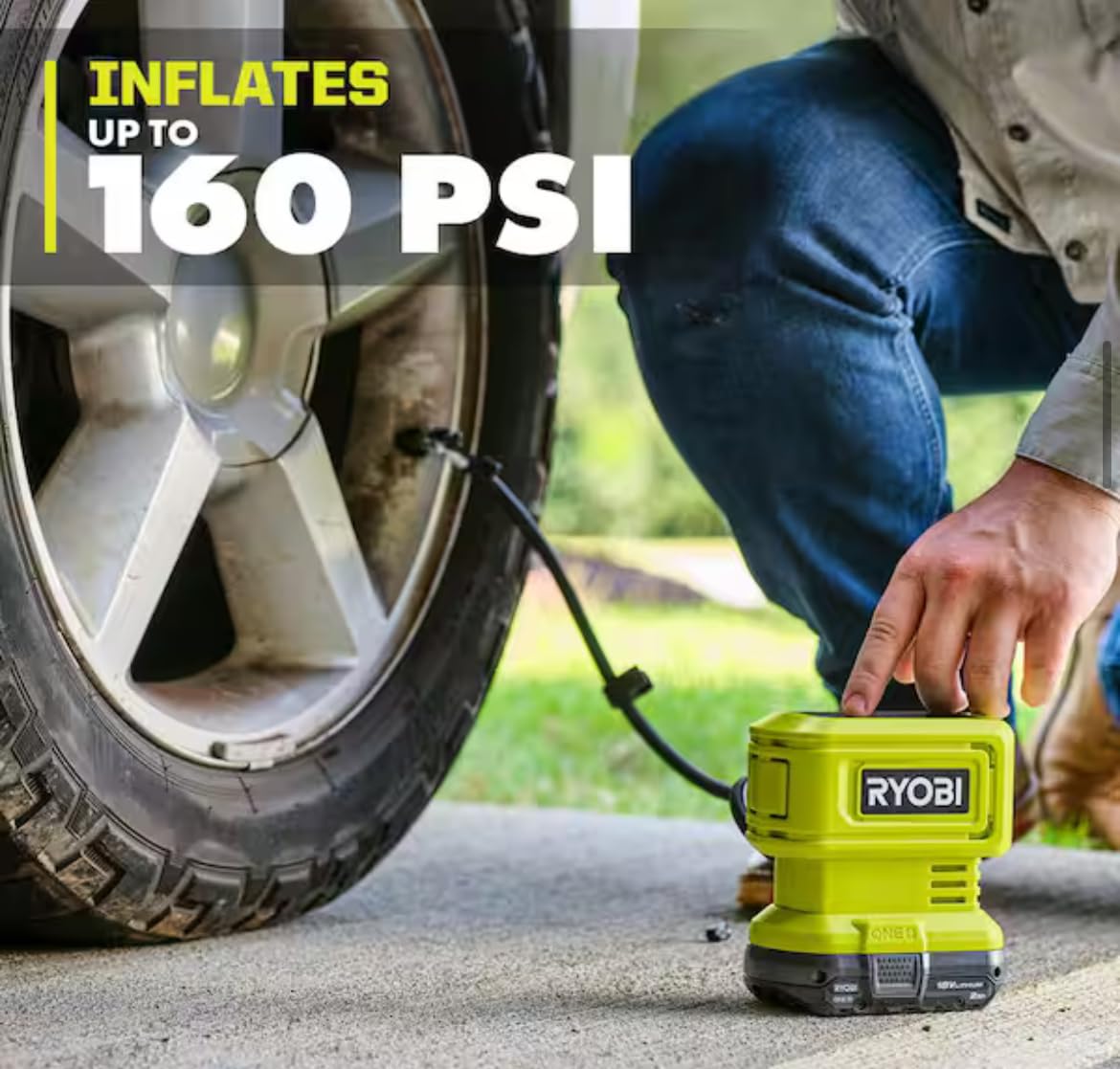 Arikit Simendong attached to RYOBI 18V battery showing ONE+ compatibility and portability