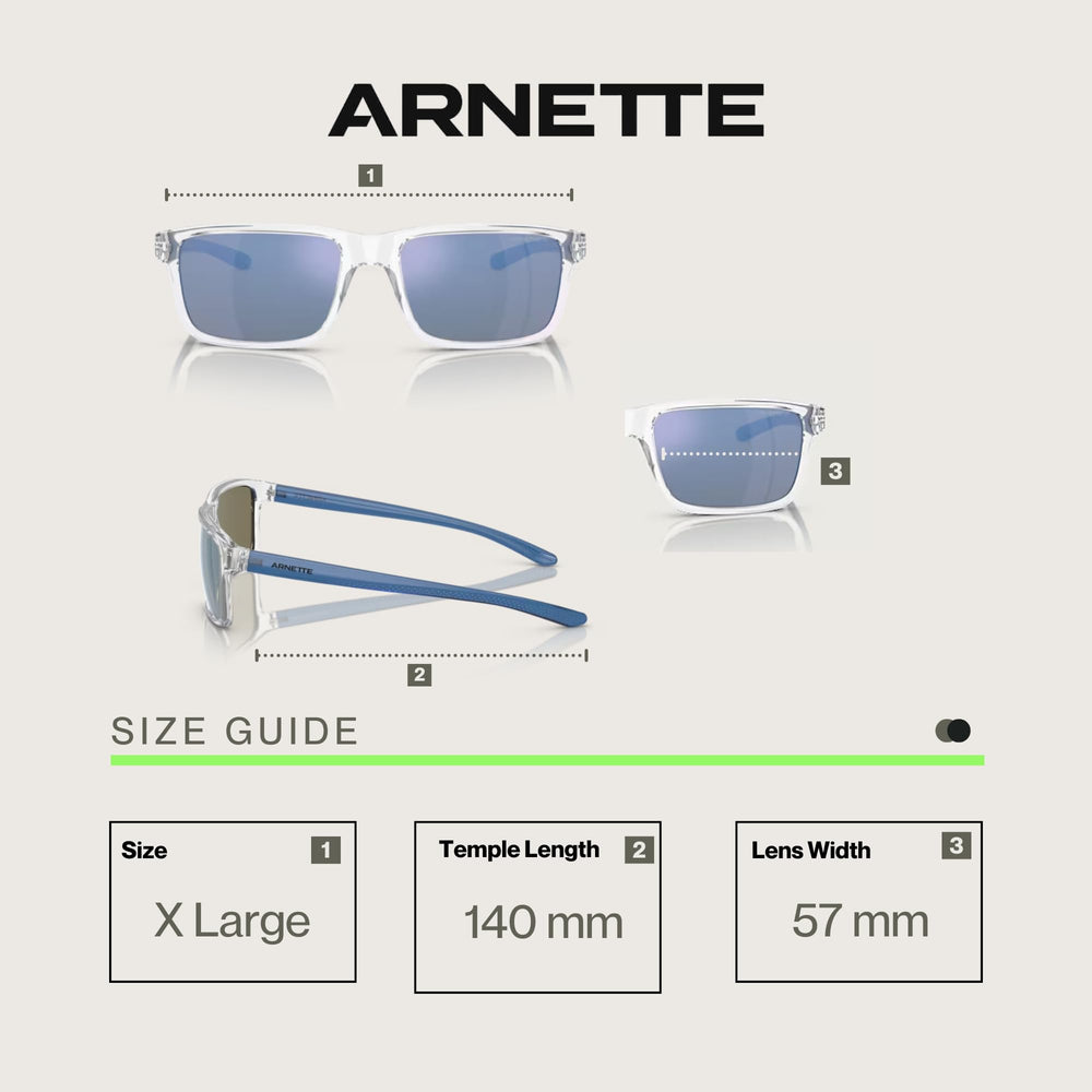 ARNETTE Mwamba side profile with temple detail showing lightweight comfort benefit