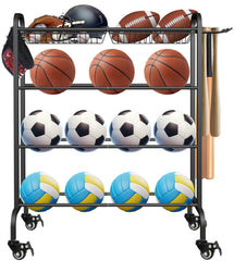 Artibear front view showing full assembled rack and organized balls benefit tidy storage