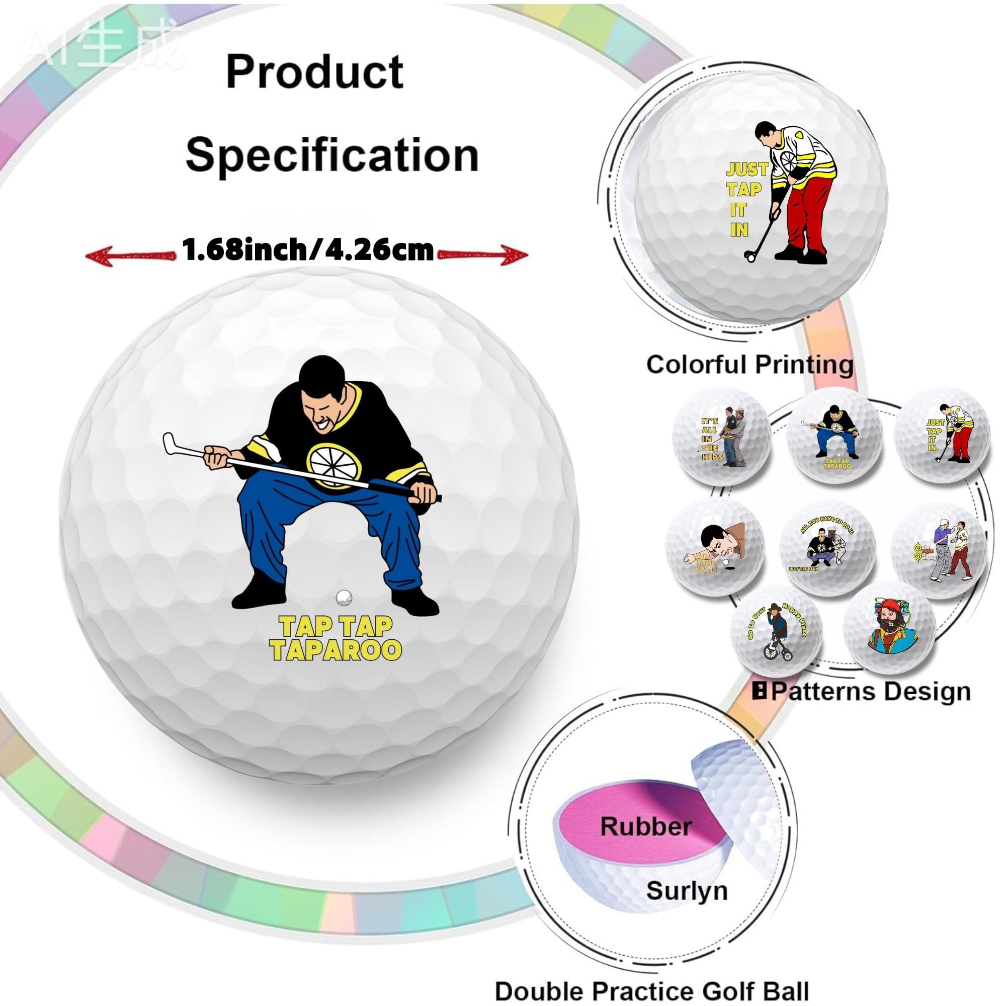 Artpreti balls lined for putting practice showing consistency and control