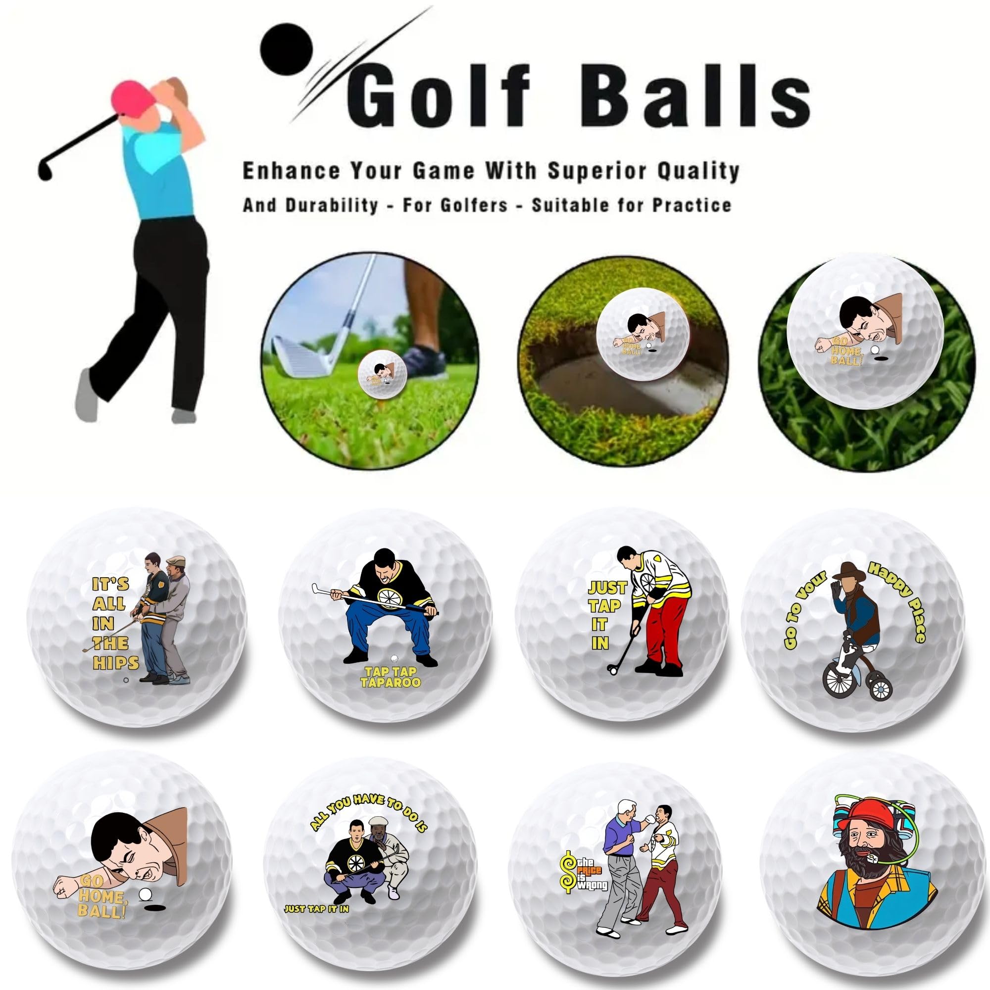 Artpreti ball teed up demonstrating flight potential and distance benefit