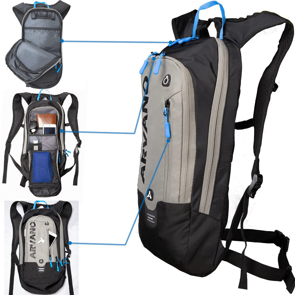 Arvano close-up of padded back panel for ventilation and long-ride comfort