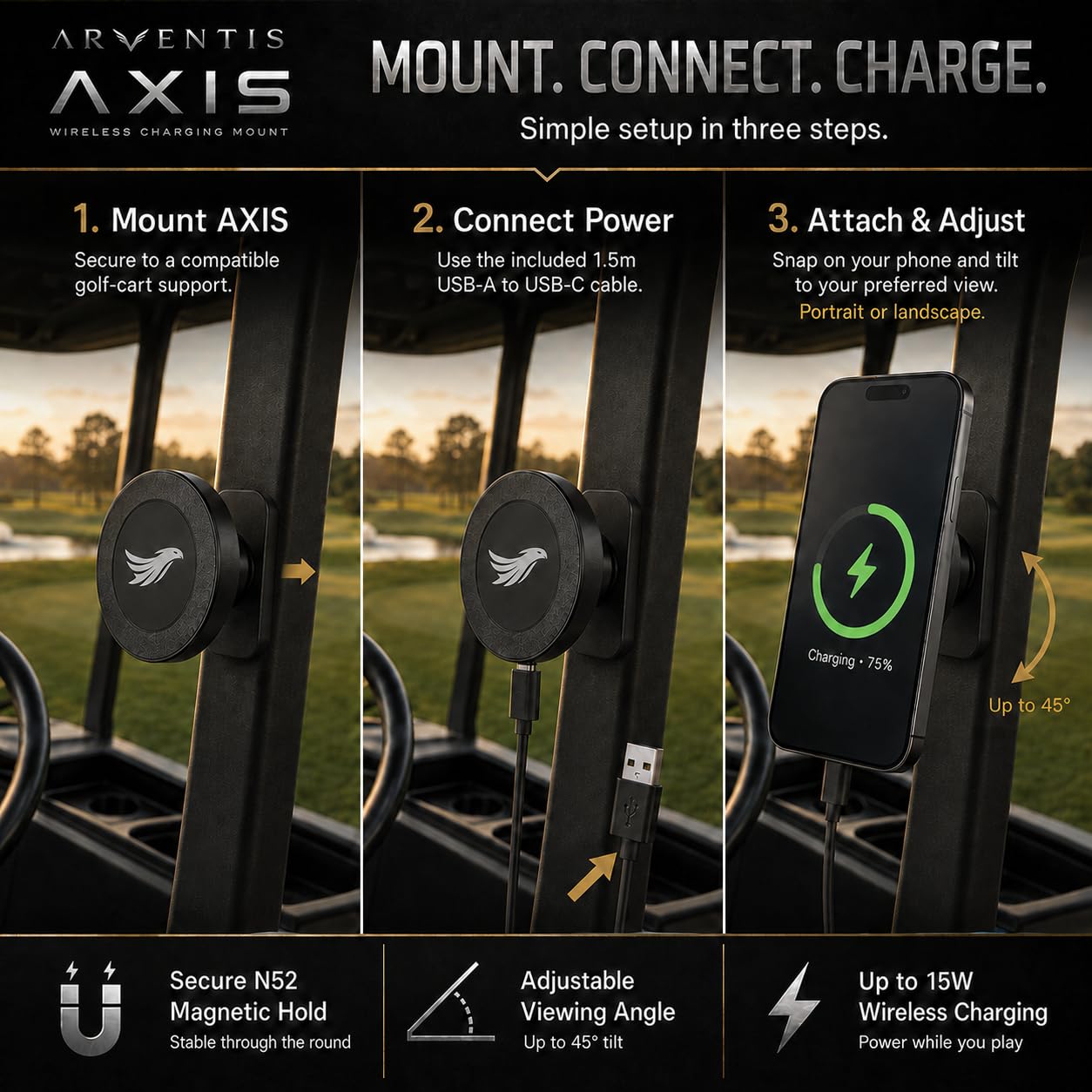 ARVENTIS AXIS demonstrating tilt adjustment for optimal viewing benefit
