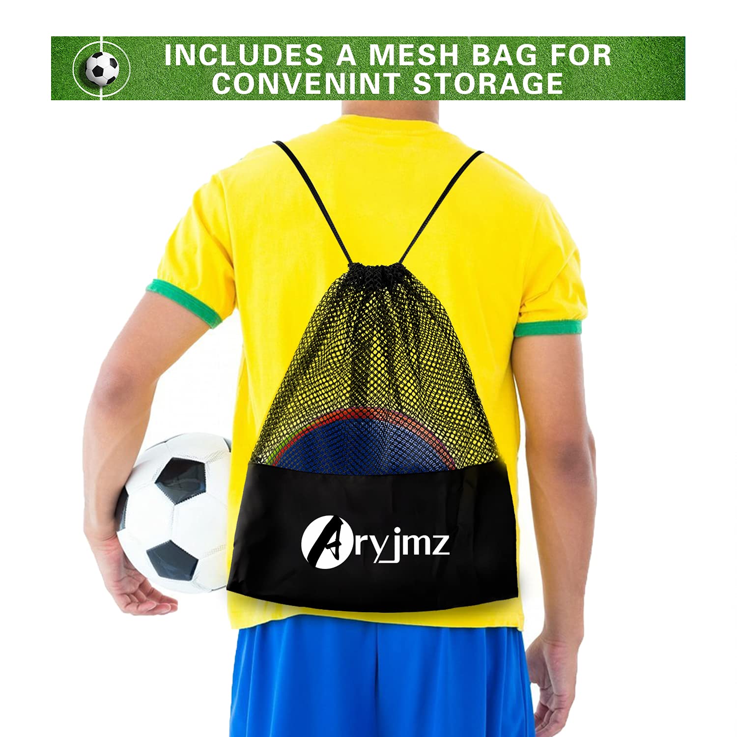 Aryjmz drawstring bag with markers inside for compact transport and neat storage